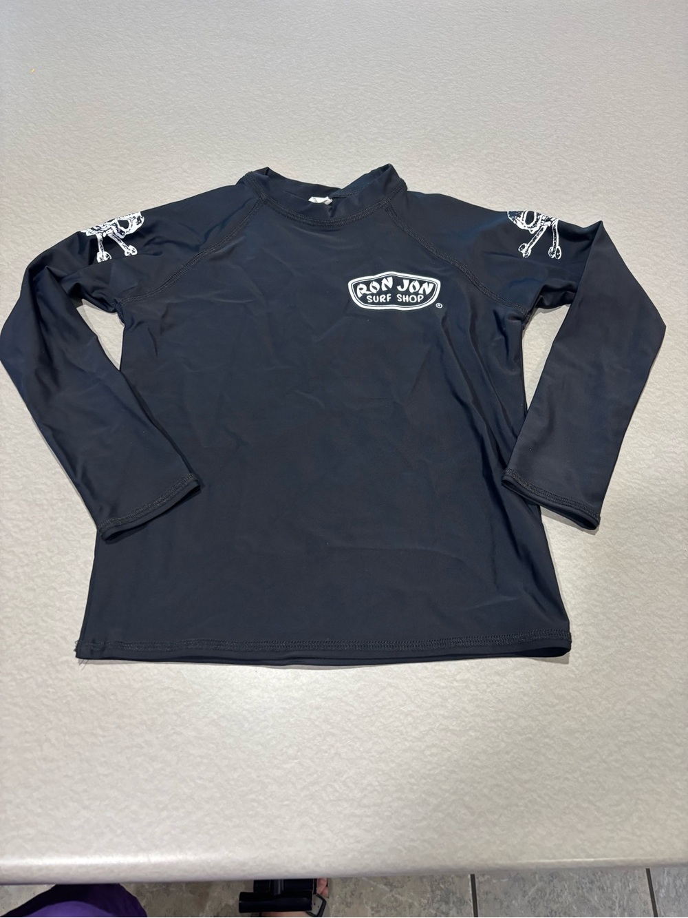 Ron Jon Surf Shop Black Long Sleeve Rash Guard boys size 8